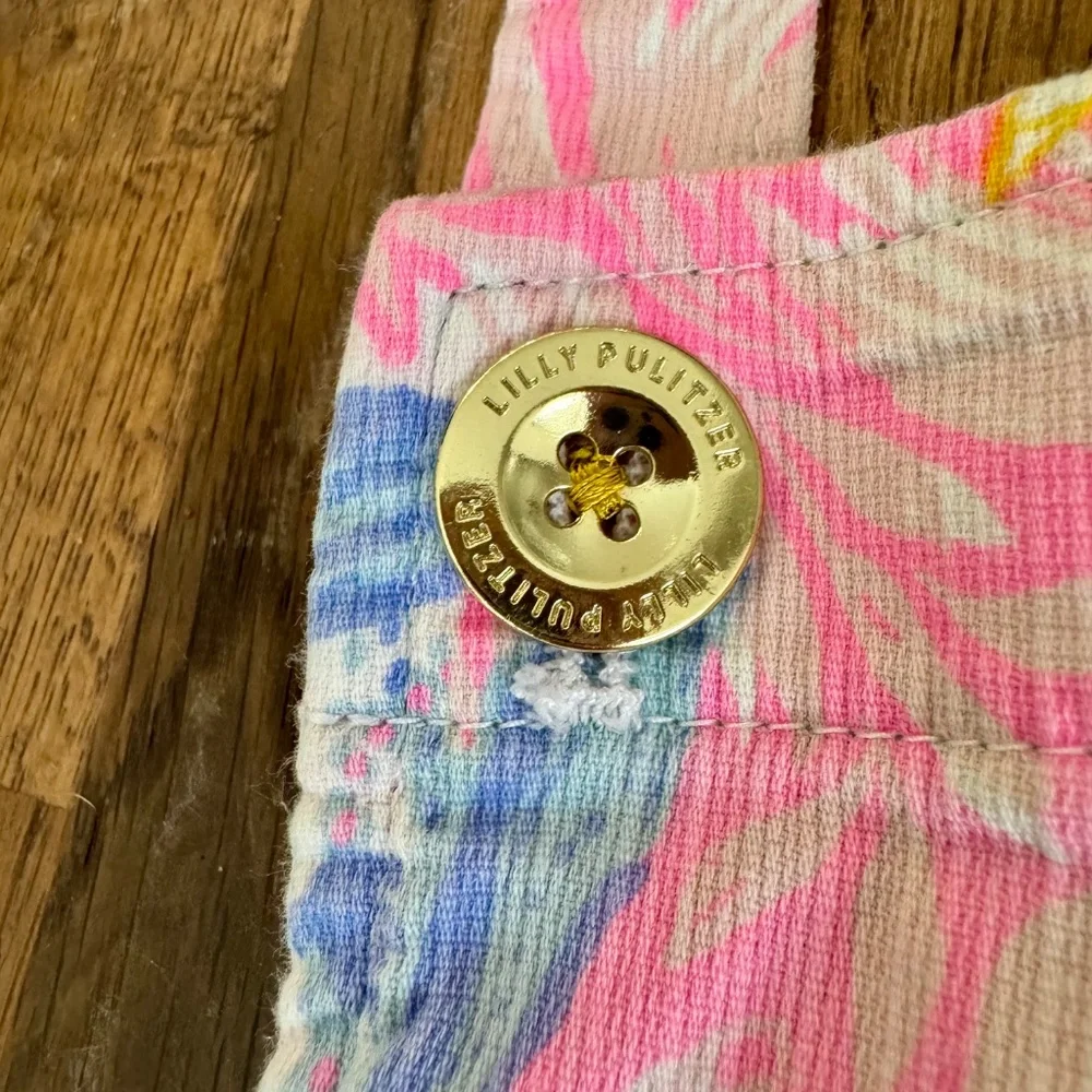 Lilly Pulitzer Girls Varney Overall Dress Adjustable Mixed‎ Print Size 12 D